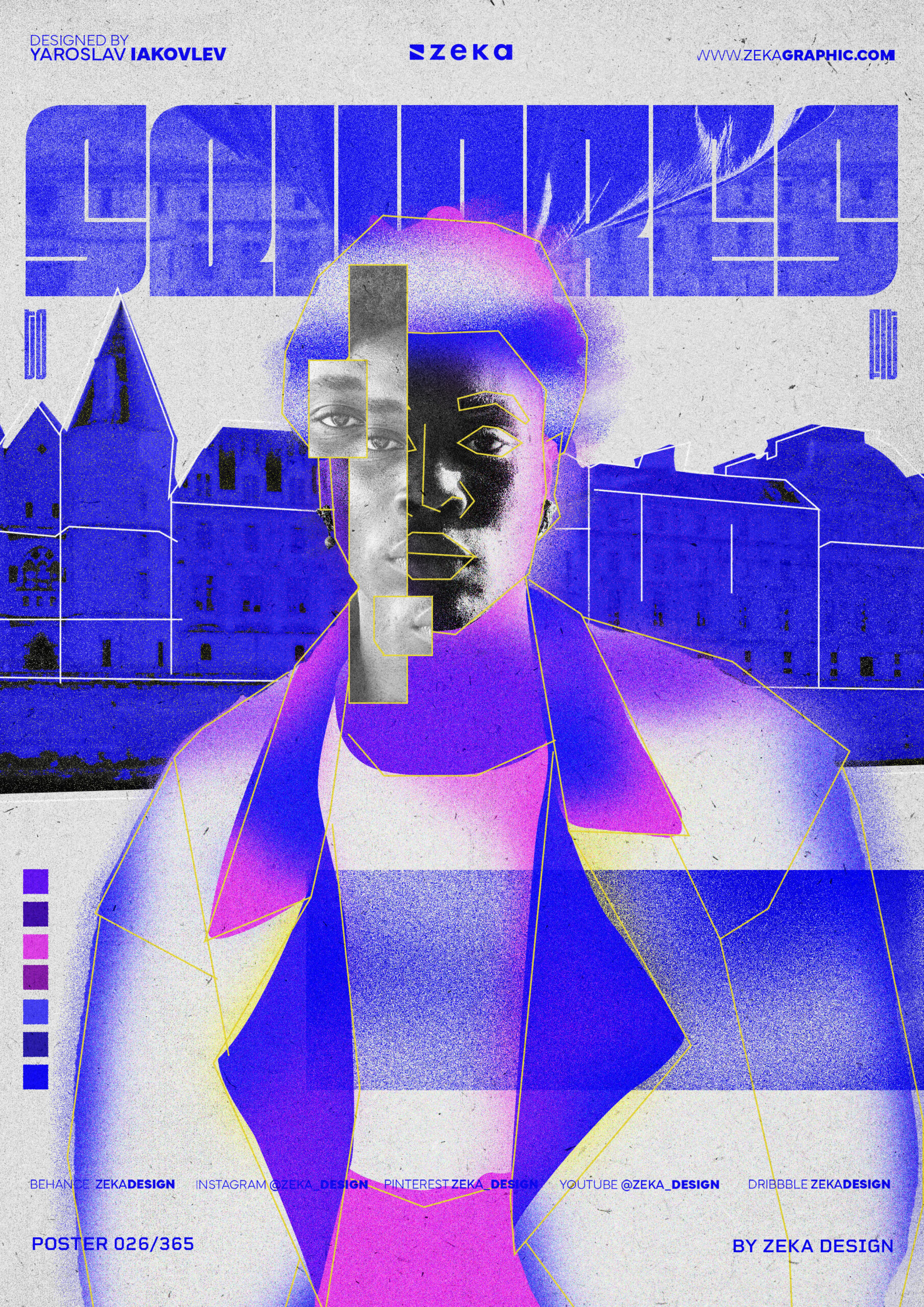 0026 Squares Poster Design Inspiratio by Zeka Design