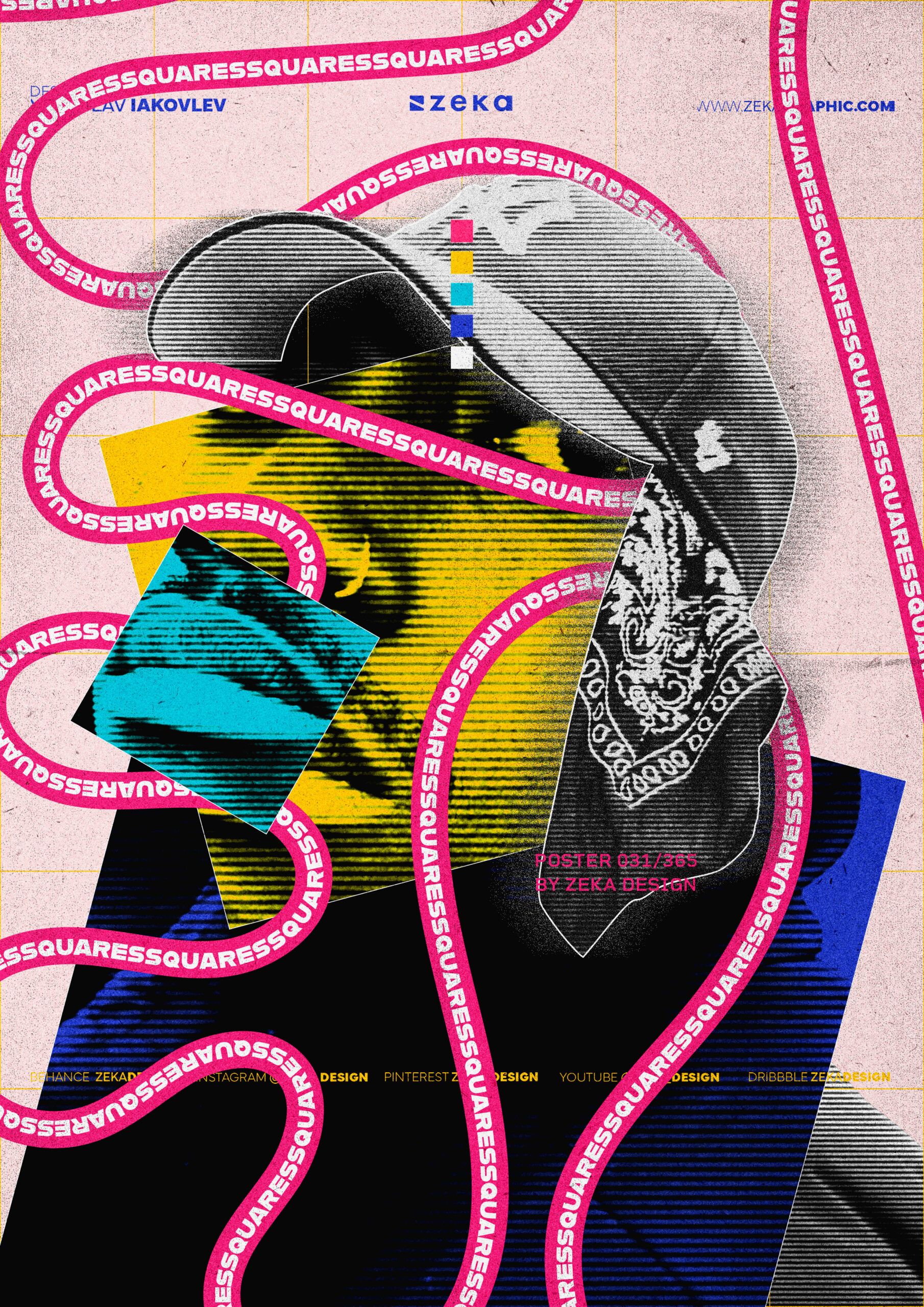 0031 Squares Poster Design by Zeka Design