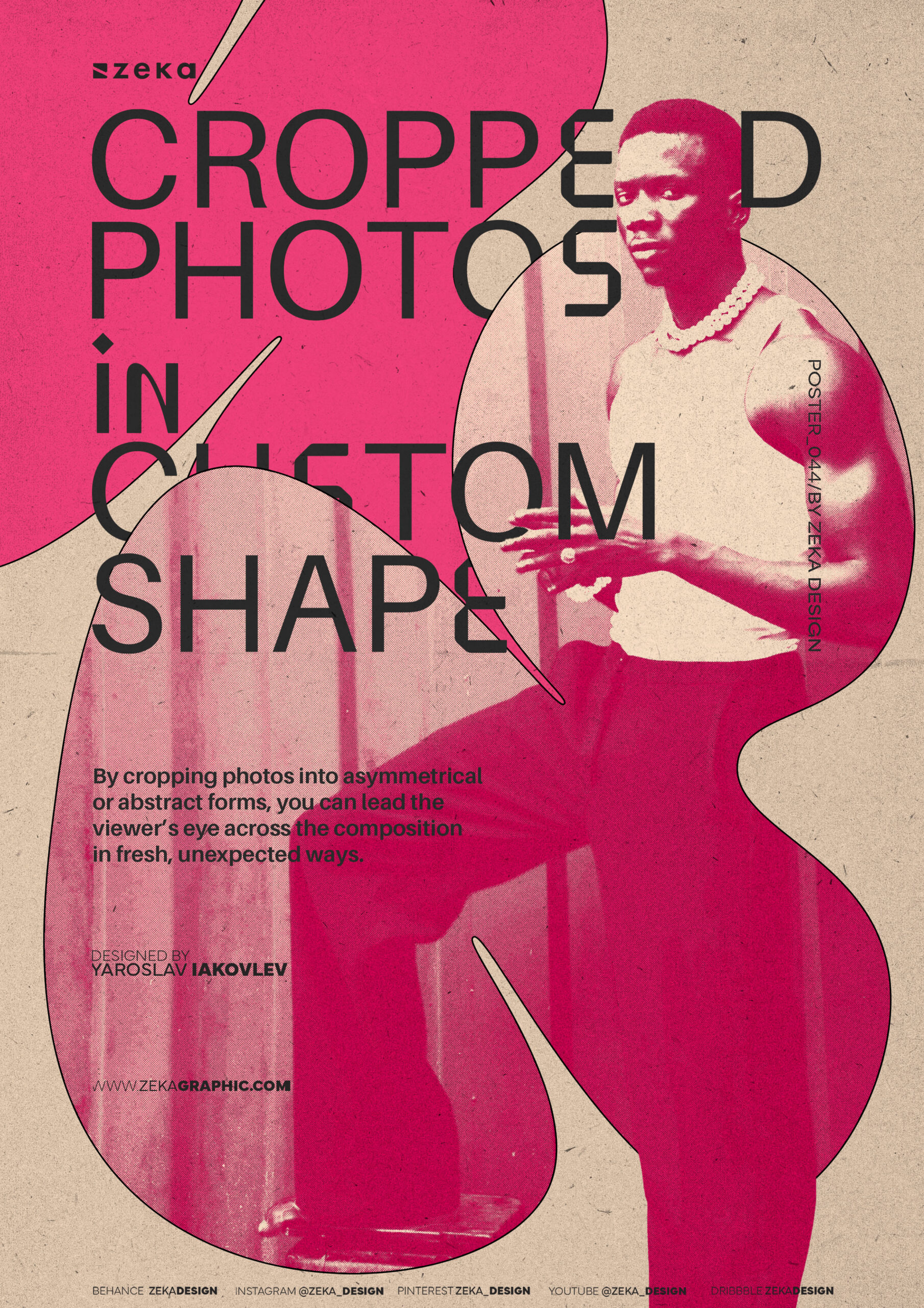 0044 Cropped Photos in Custom Shape Graphic Design Trends 2025 by Zeka Design