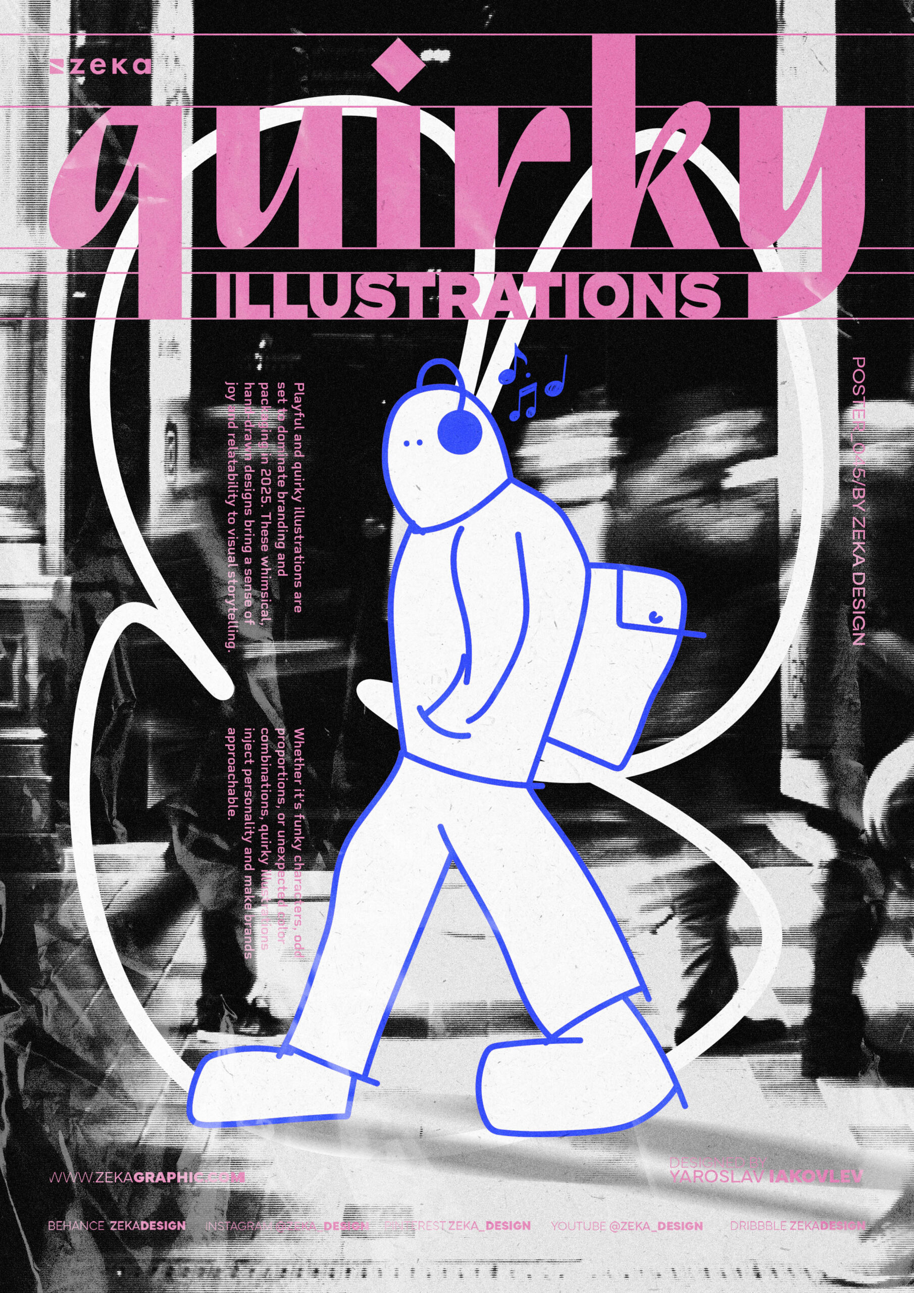 0045 Quirky Illustrations Graphic Design Trends 2025 by Zeka Design