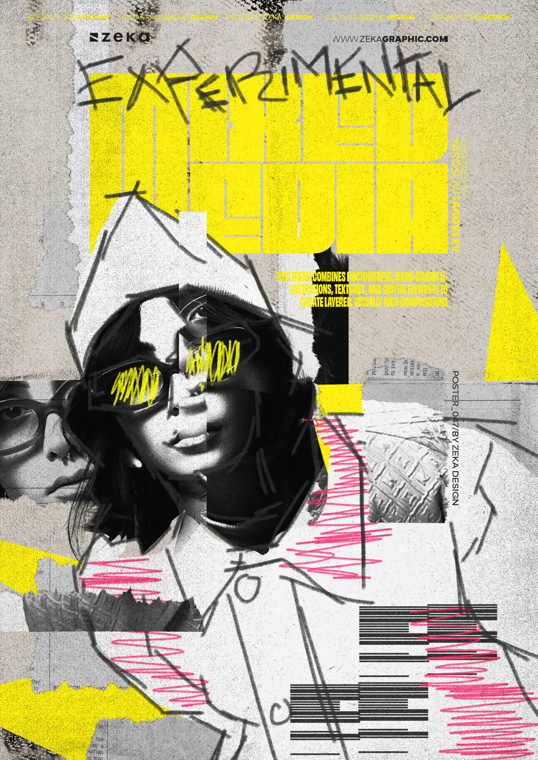 0047 Experimental Mixed Media Graphic Design Trends 2025 by Zeka Design