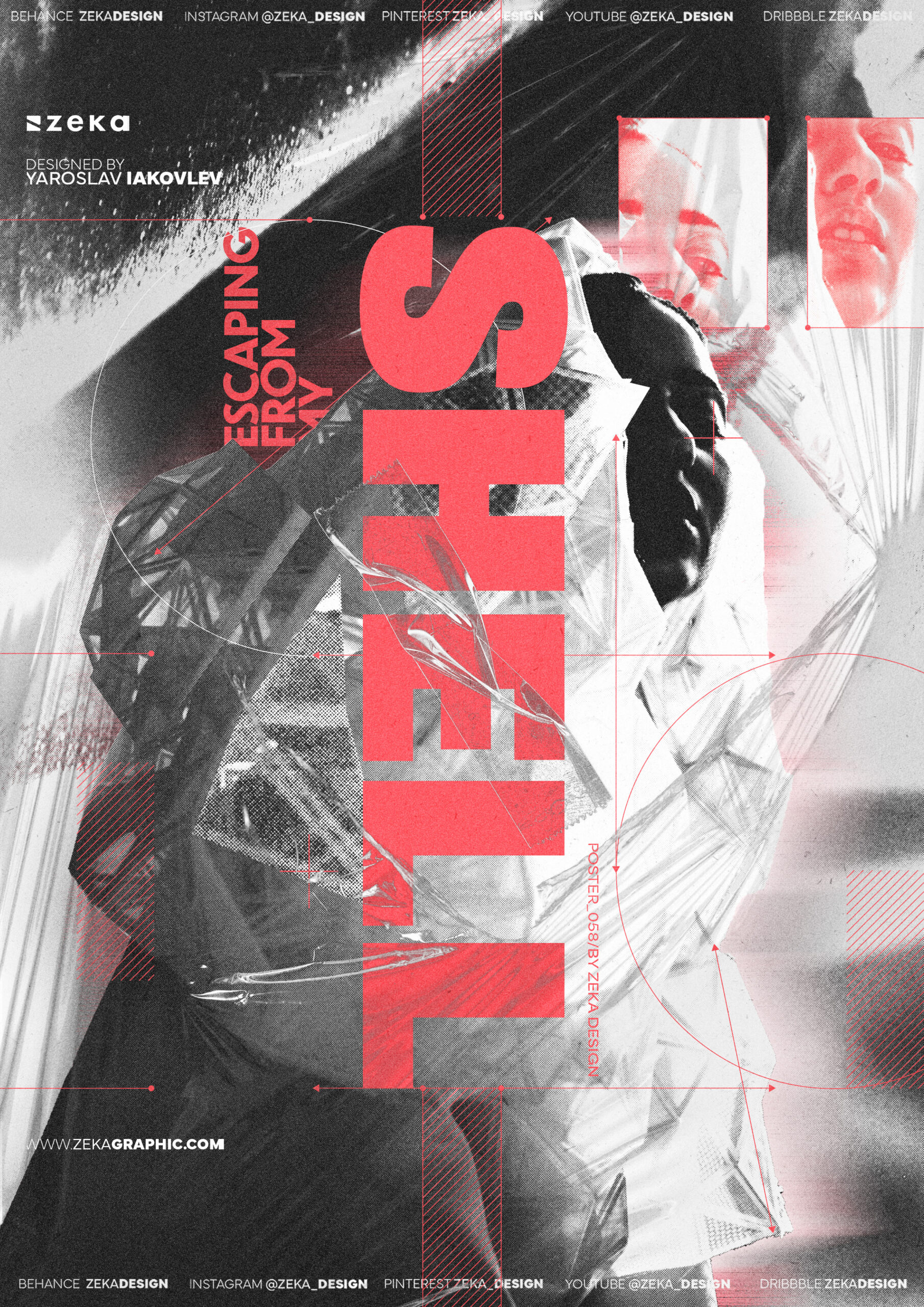 0058 Escaping From My Shell Poster Design By Zeka