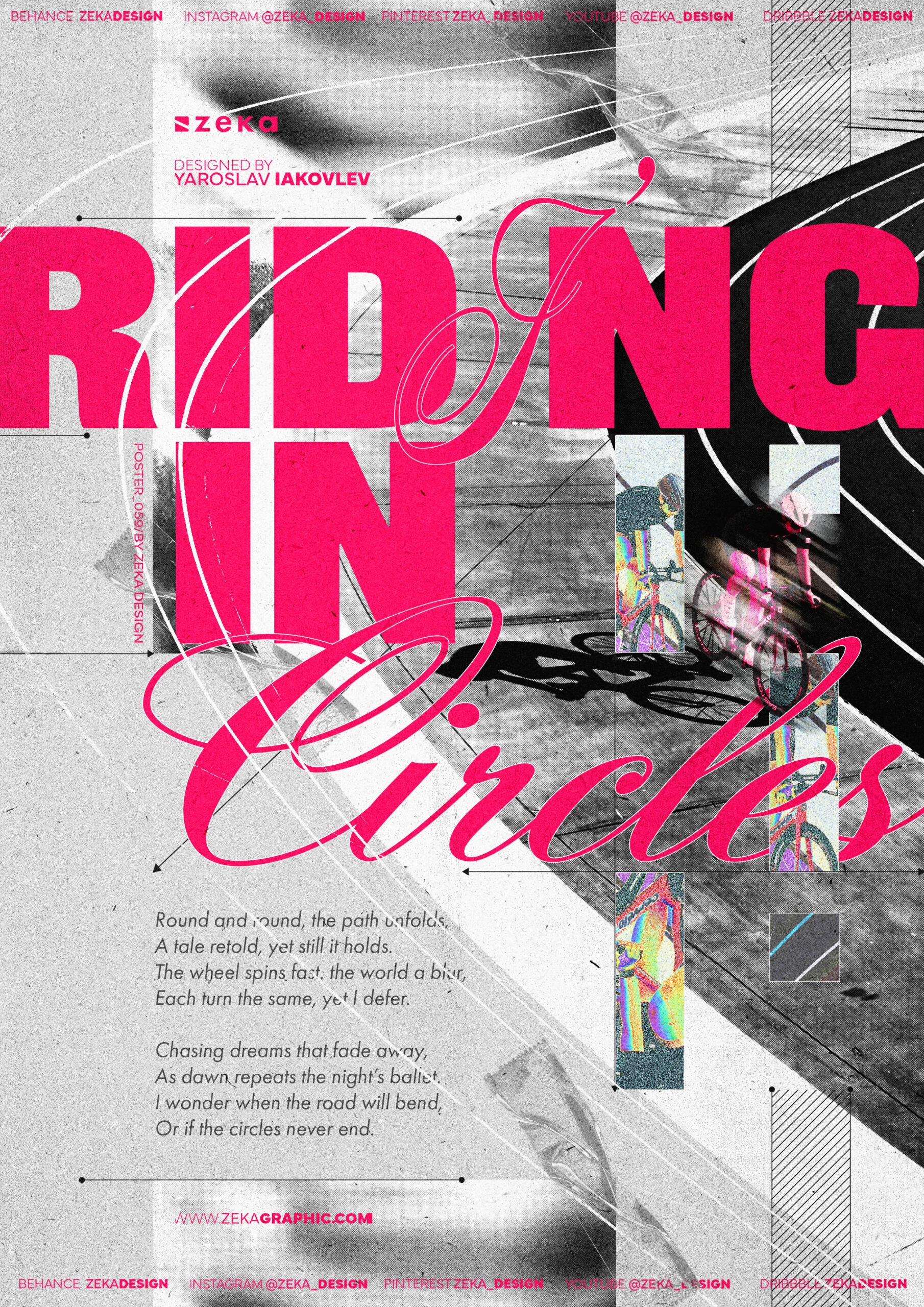 0059 Riding in Circles Poster Design By Zeka