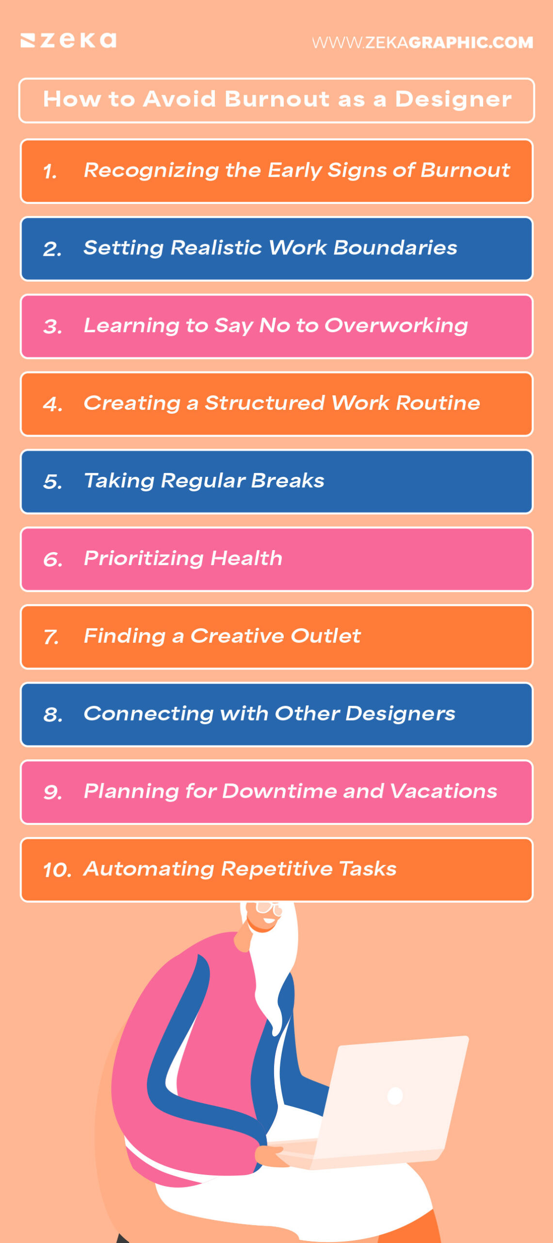 10 tips to Avoid Burnout as a Freelance Designer