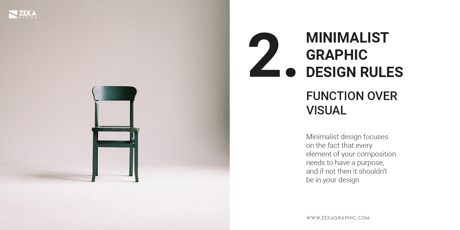 2 Minimalist Graphic Design Rules Function over Visual