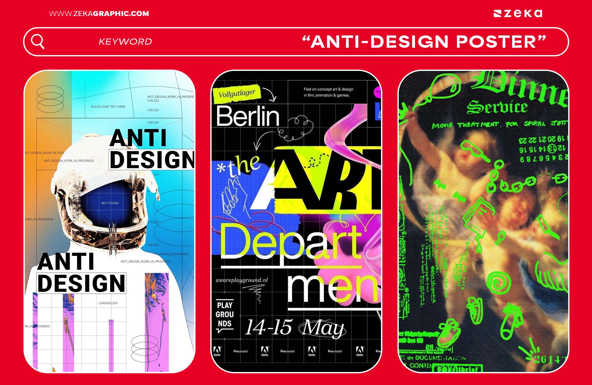 Anti-Design Poster Best Pinterest Keywords for Graphic Design Inspiration