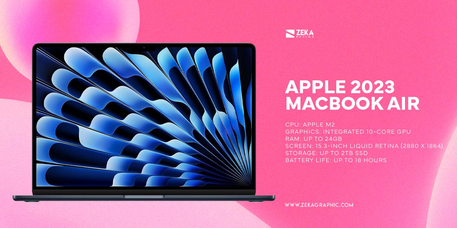 Apple 2023 MacBook Air Best Lightweight Laptop for Graphic Design