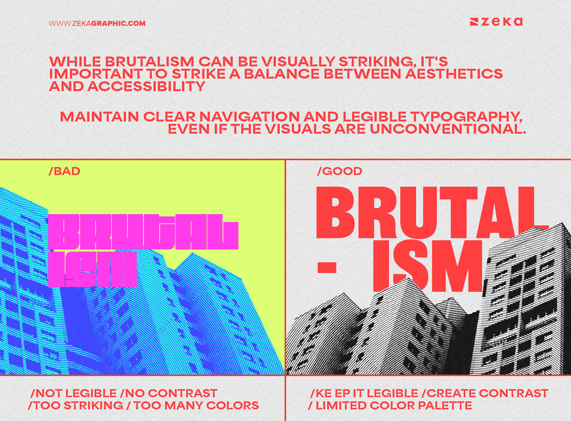 Balancing Brutalism and Accessibility in Graphic Design