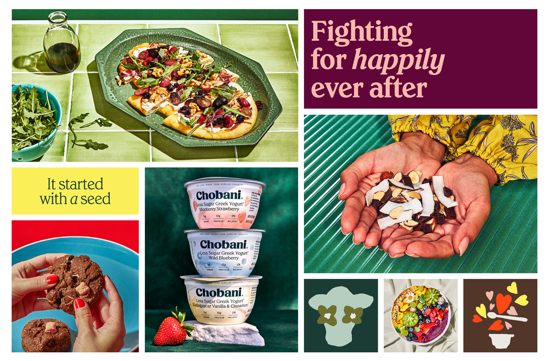 Brands Successfully Using Bright and Vibrant Colors Chobani_