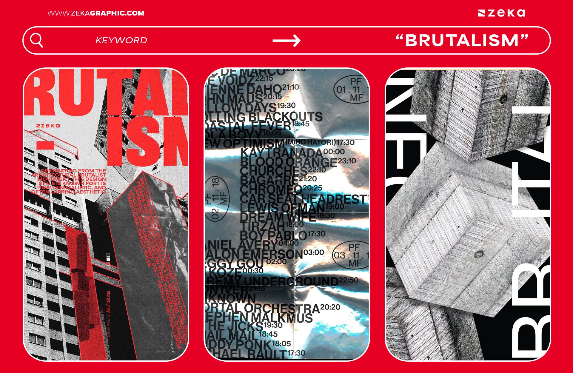 Brutalism Best Pinterest Keywords for Graphic Design Inspiration