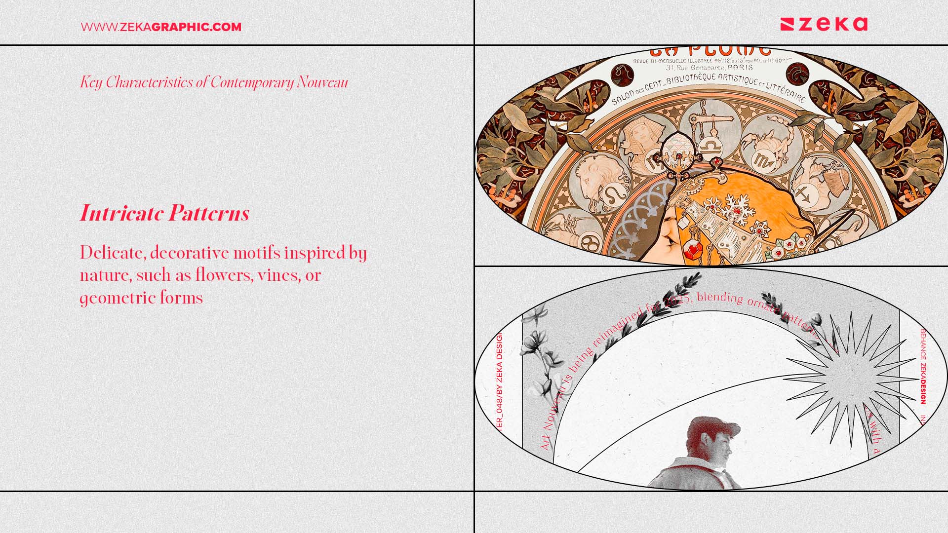 Characteristics of Contemporary Nouveau Intricate Patterns