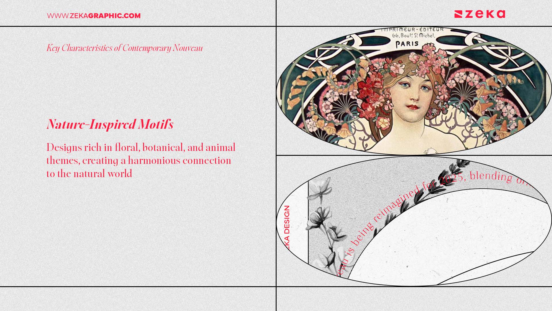 Characteristics of Contemporary Nouveau Nature-Inspired Motifs