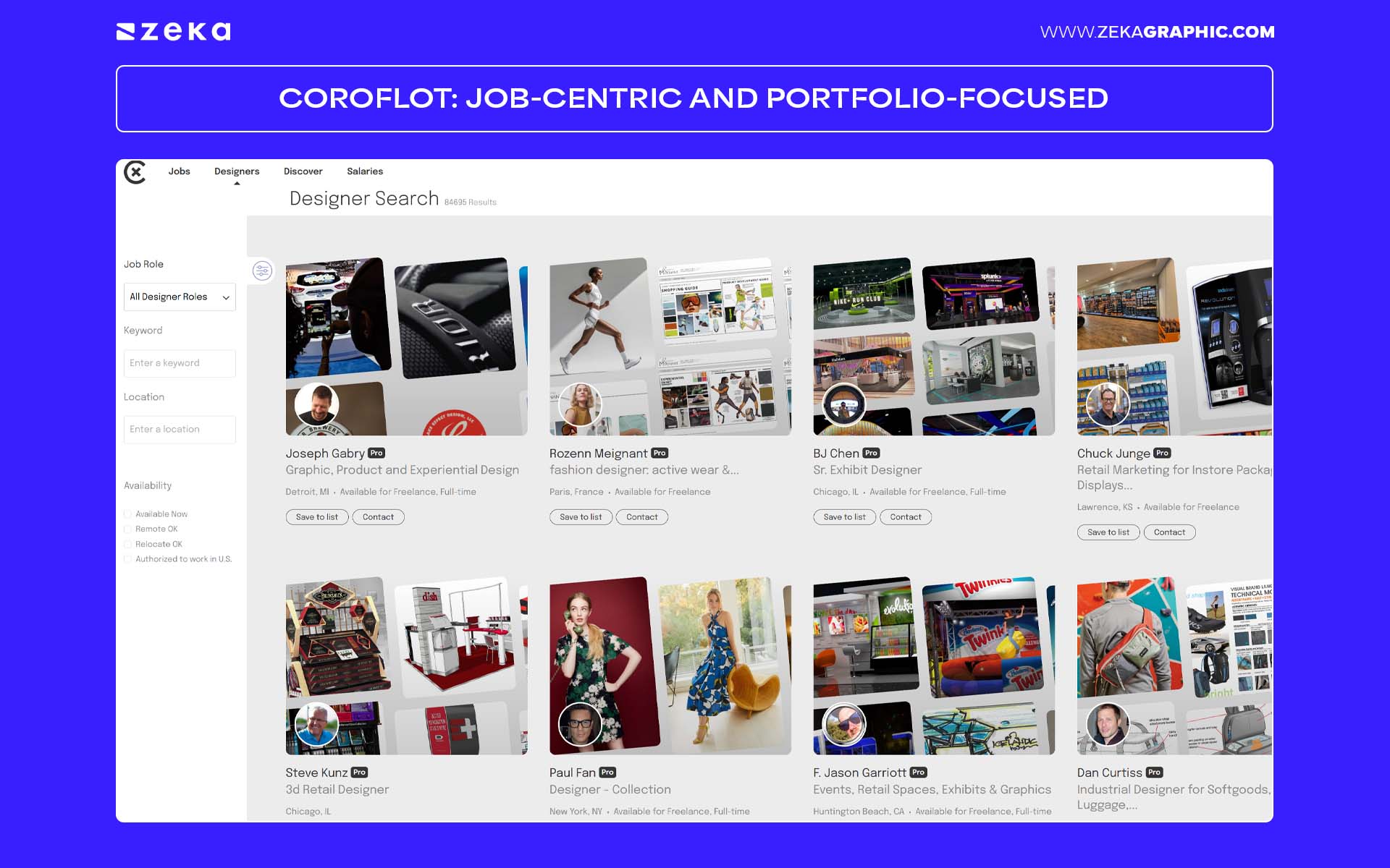 Coroflot Job-Centric and Portfolio-Focused
