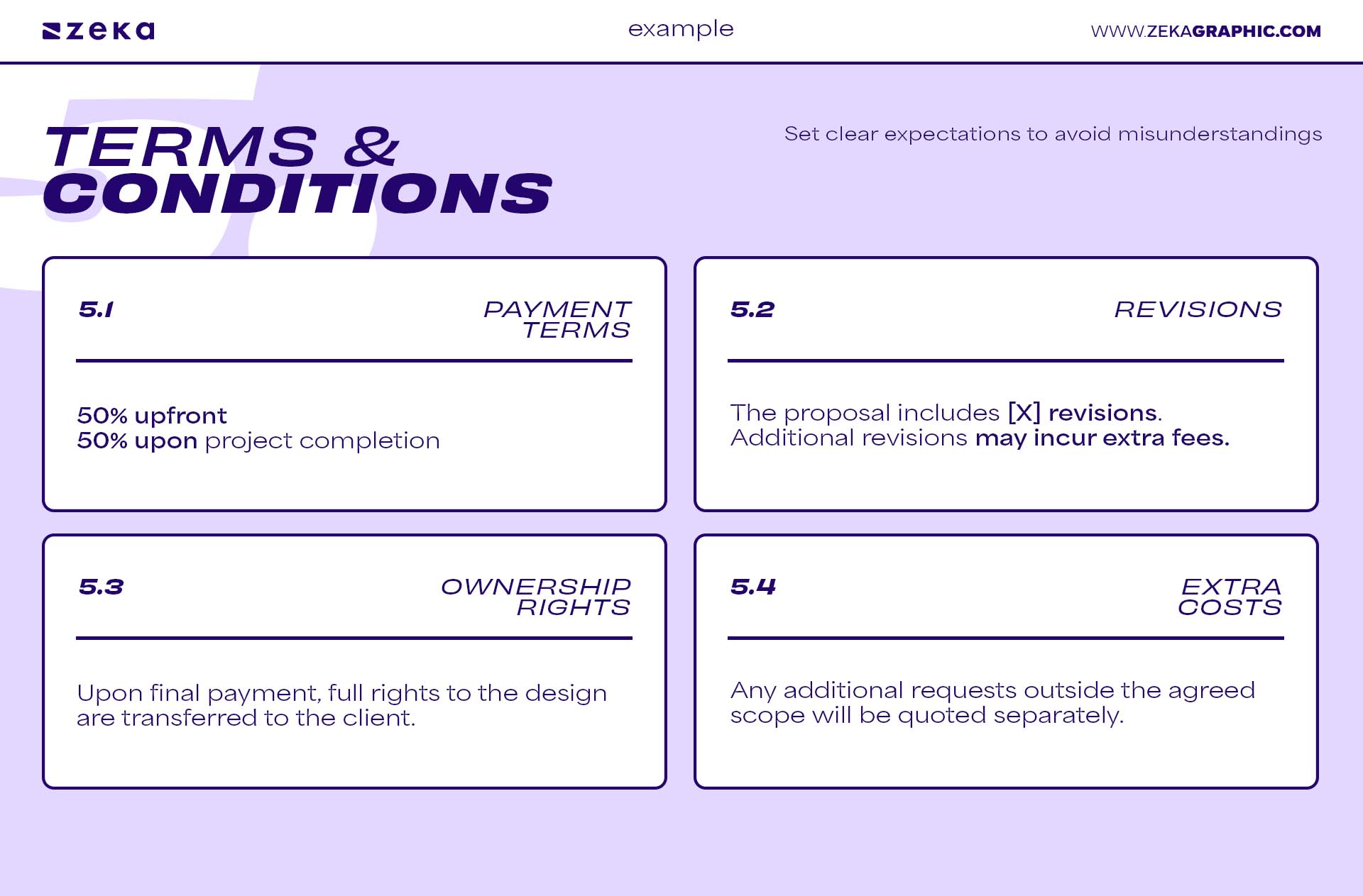 Essential Components of a Graphic Design Proposal Terms & Conditions
