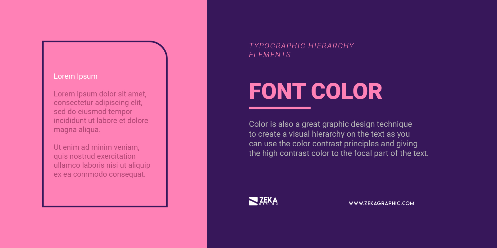 Font Color for Typographic Hierarchy in Graphic Design