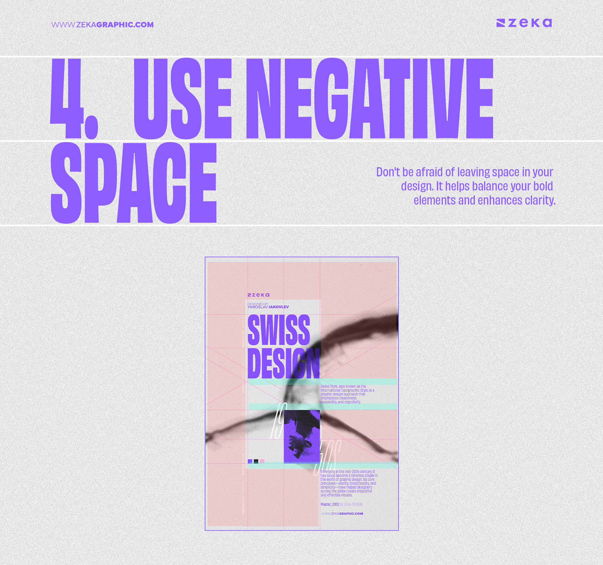 How to Incorporate Swiss Style Embrace Negative Space