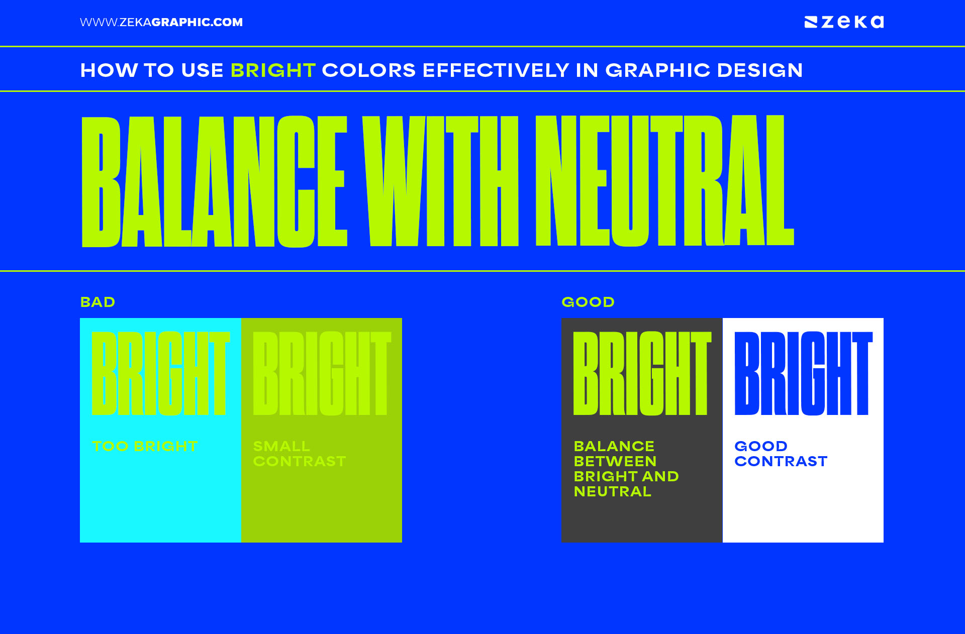 How to Use Bright Colors Effectively in Graphic Design Balance with Neutral Backgrounds