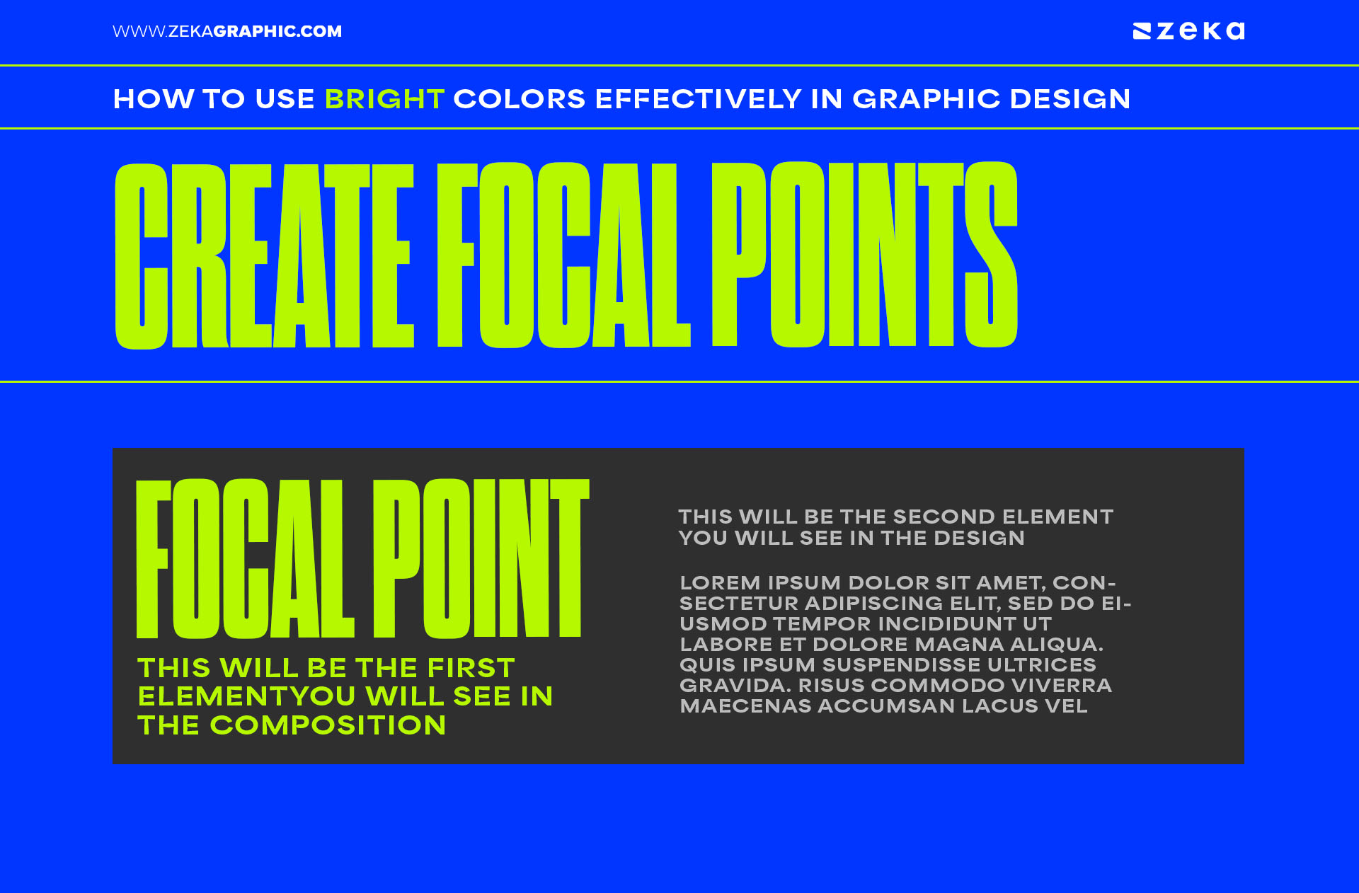 How to Use Bright Colors Effectively in Graphic Design Create Focal Points