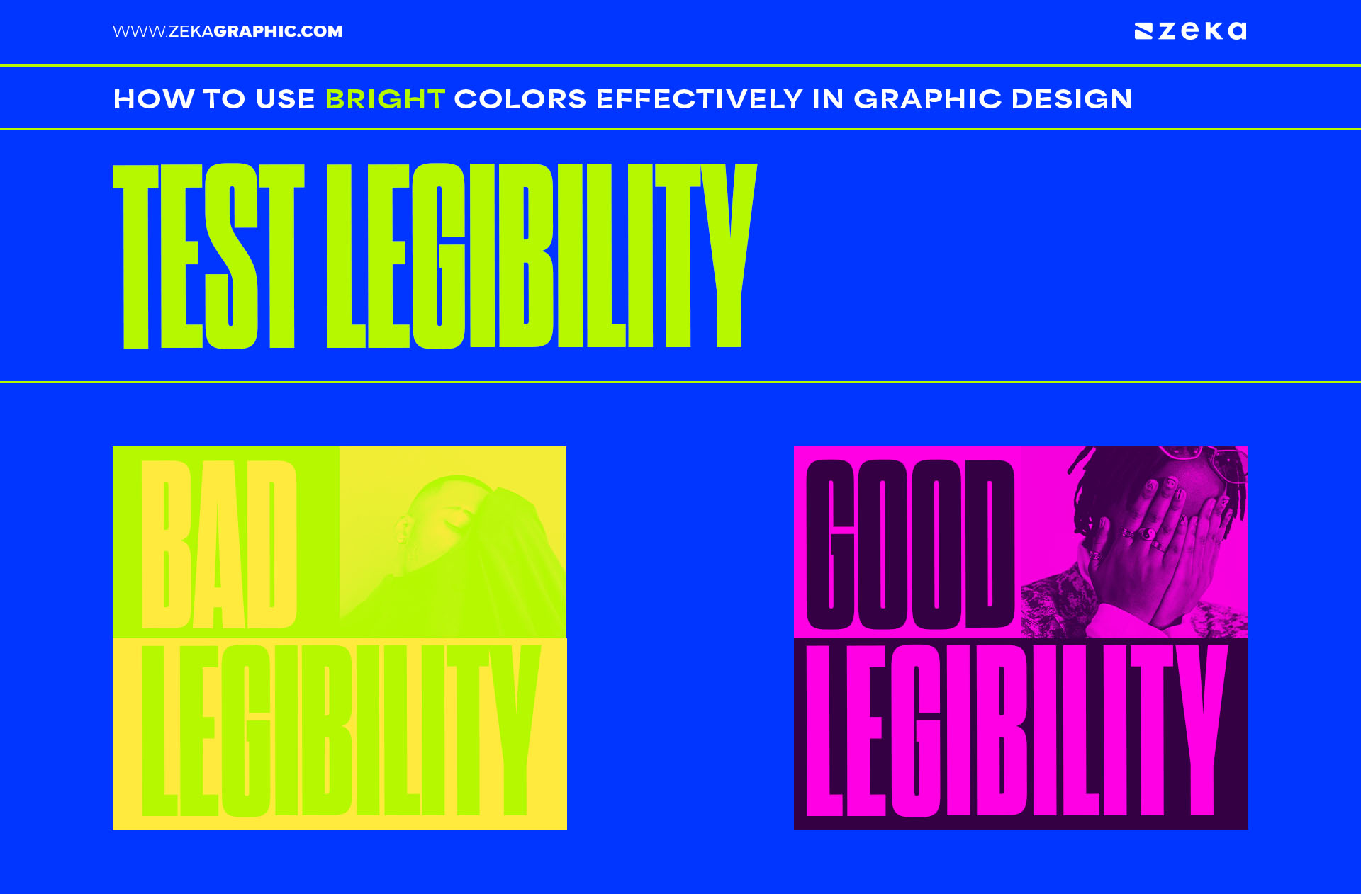 How to Use Bright Colors Effectively in Graphic Design Test Legibility