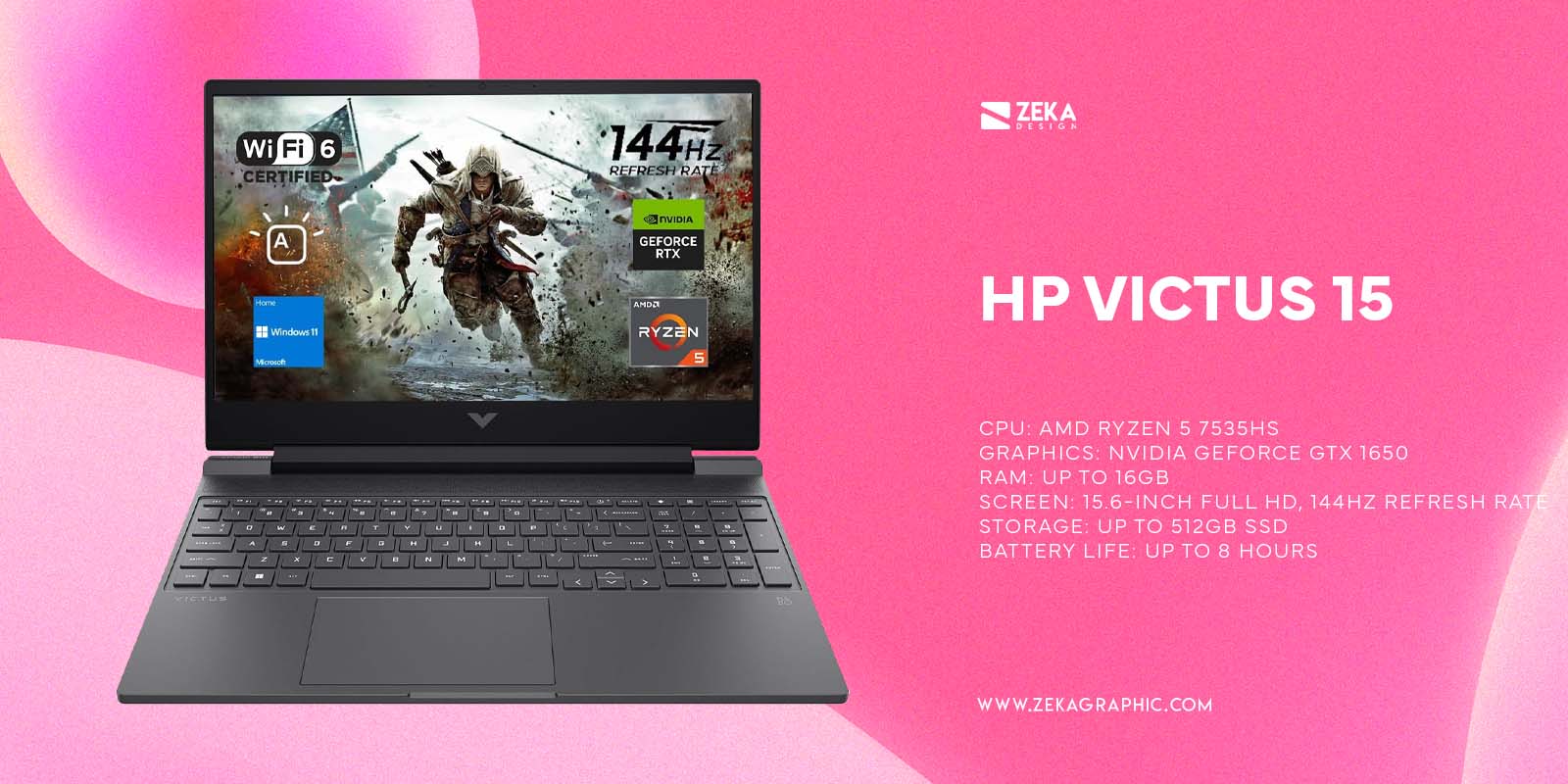 HP Victus 15 Best Budget Laptop For Graphic Designers