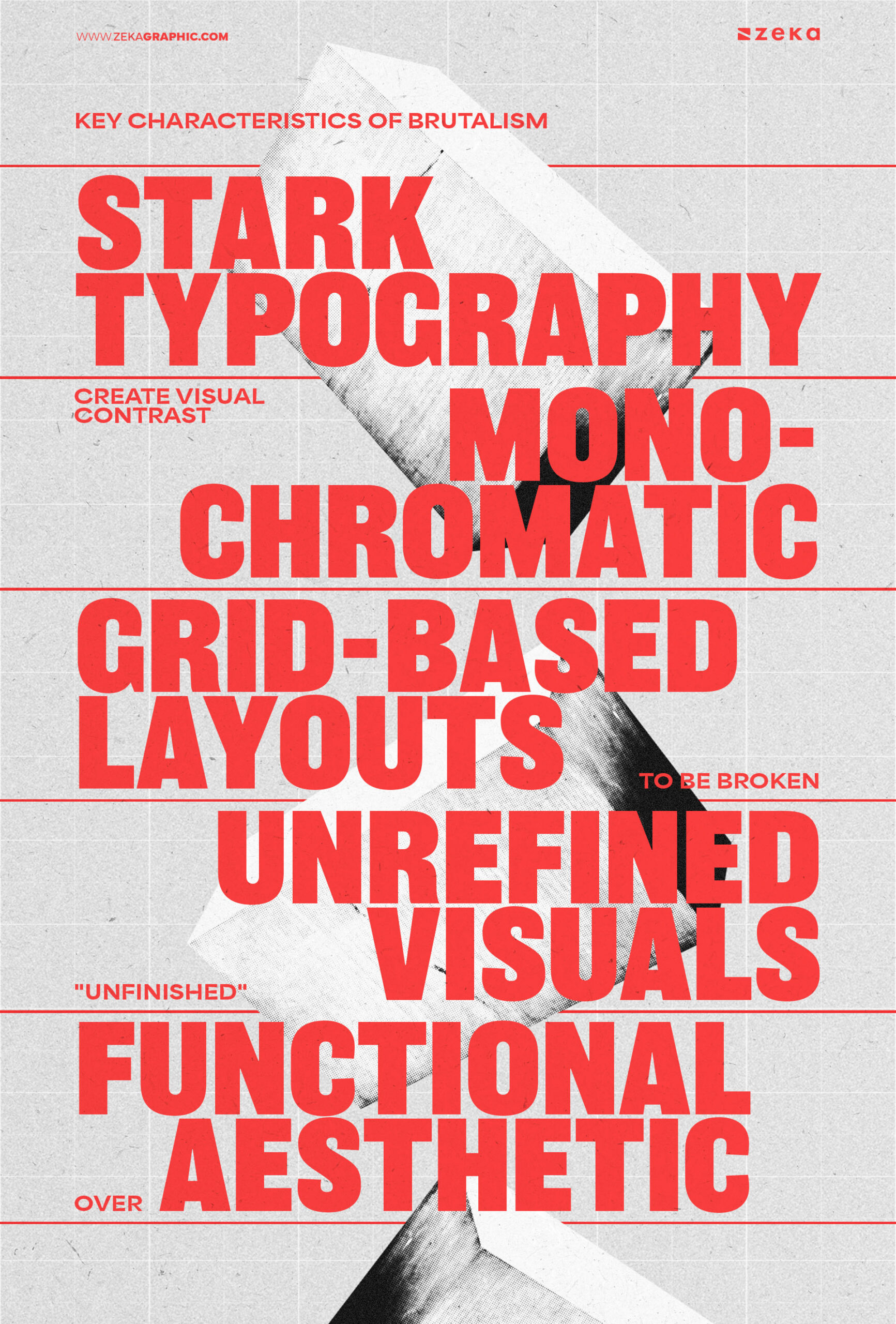 Key Characteristics of Brutalism in Graphic Design
