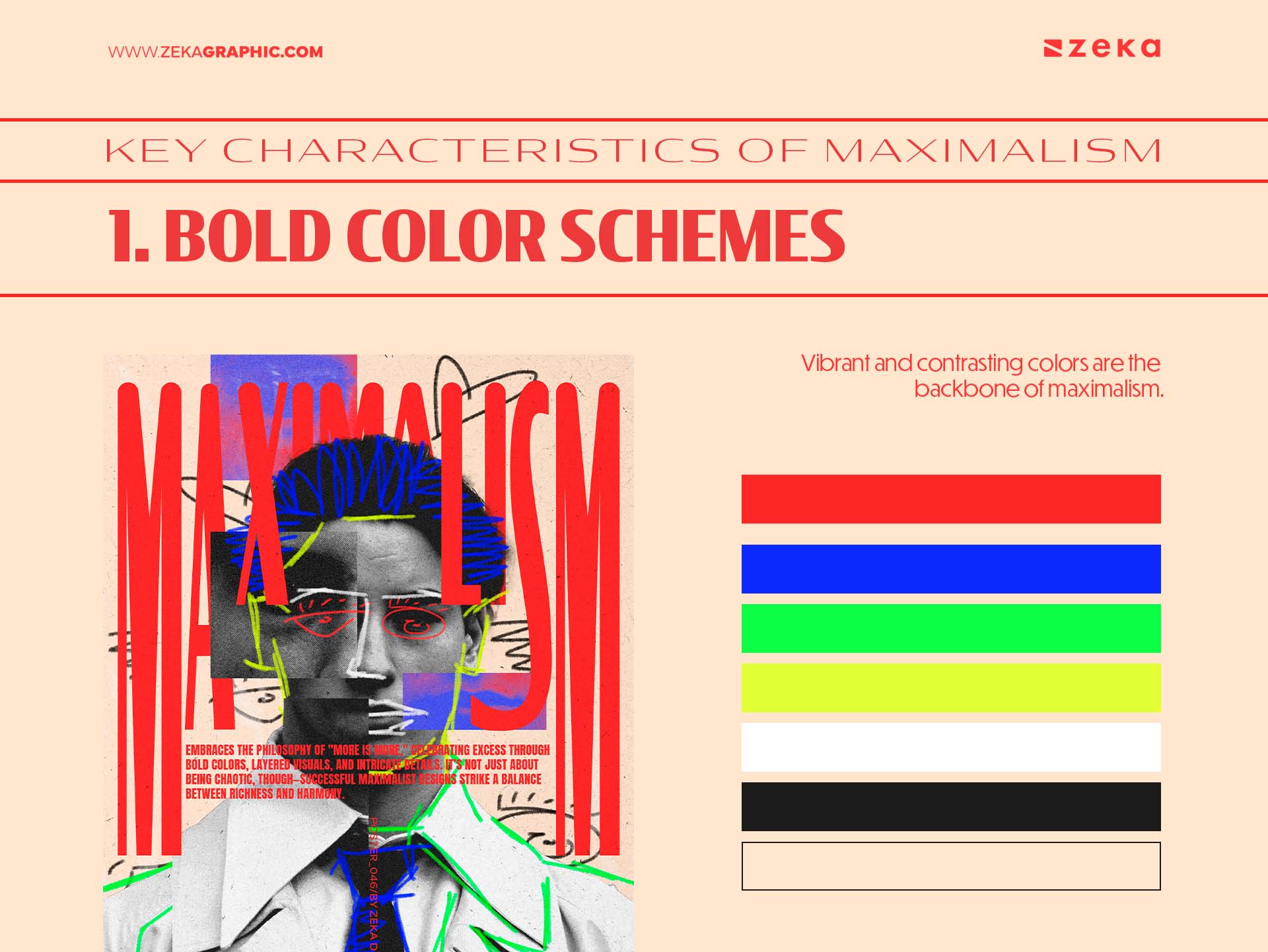 Key Characteristics of Maximalism Bold Color Schemes