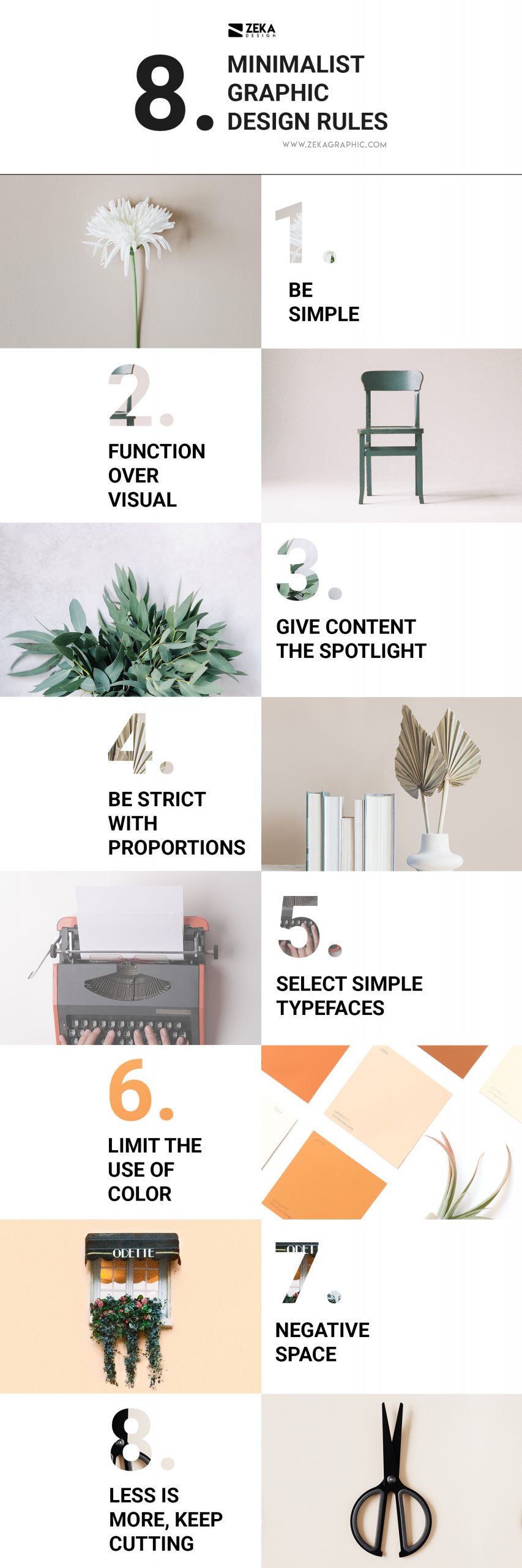 Minimalist Graphic Design Rules Infographic