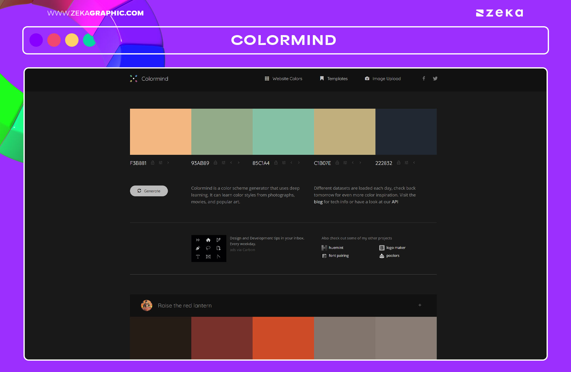 Online Color Palette Generator Colormind