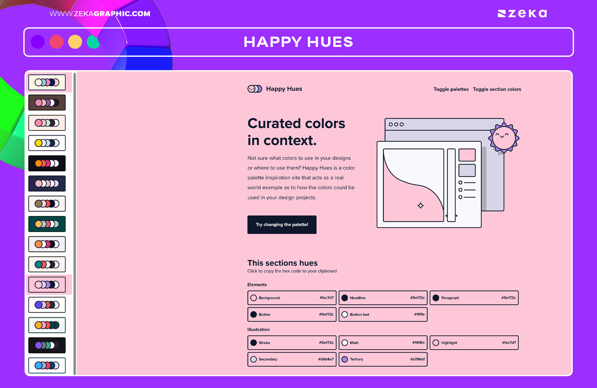 Online Color Palette Generator Happy Hues
