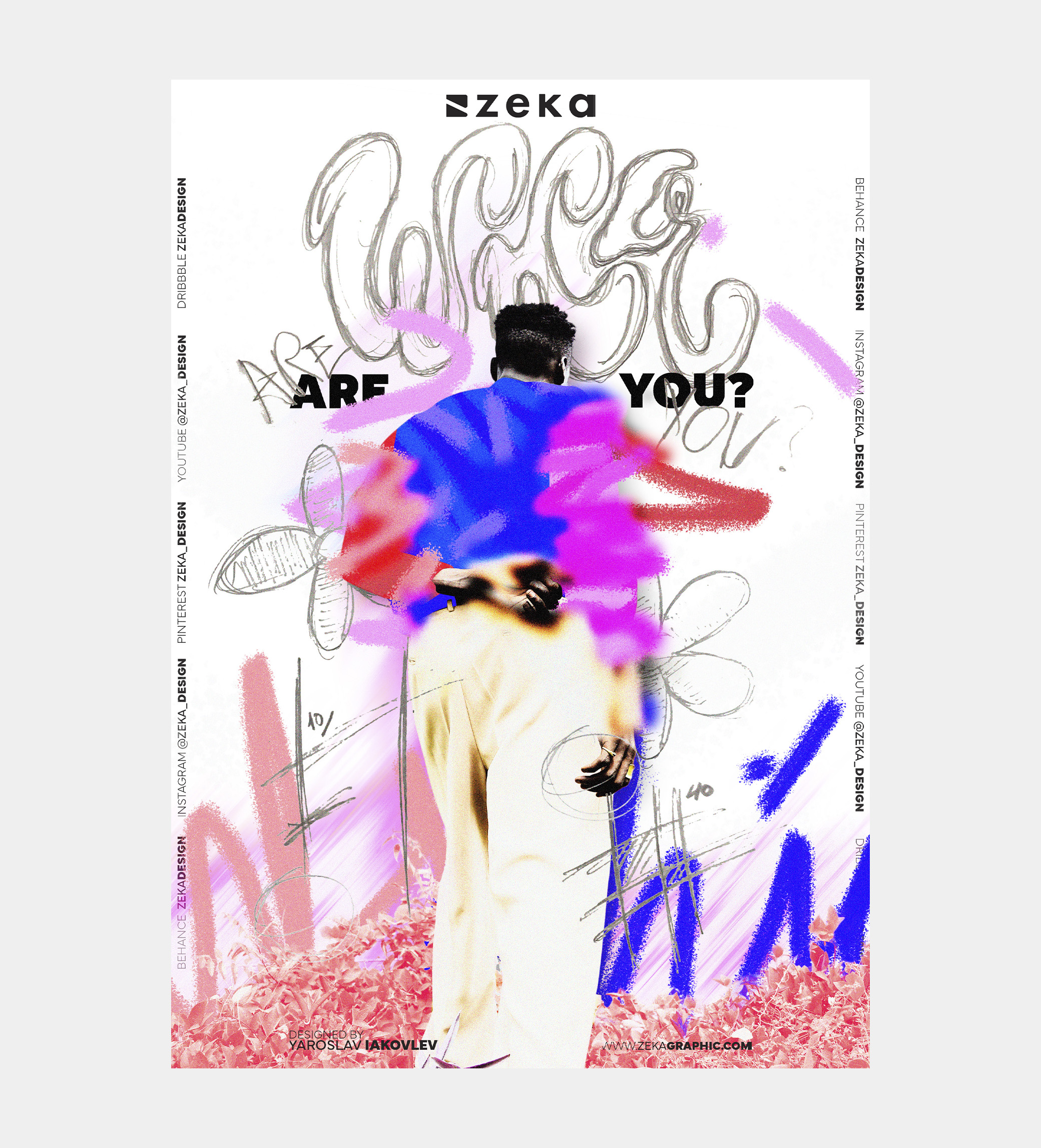 Sketch Pencil Drawings Poster 02 Inspiration by Zeka Design