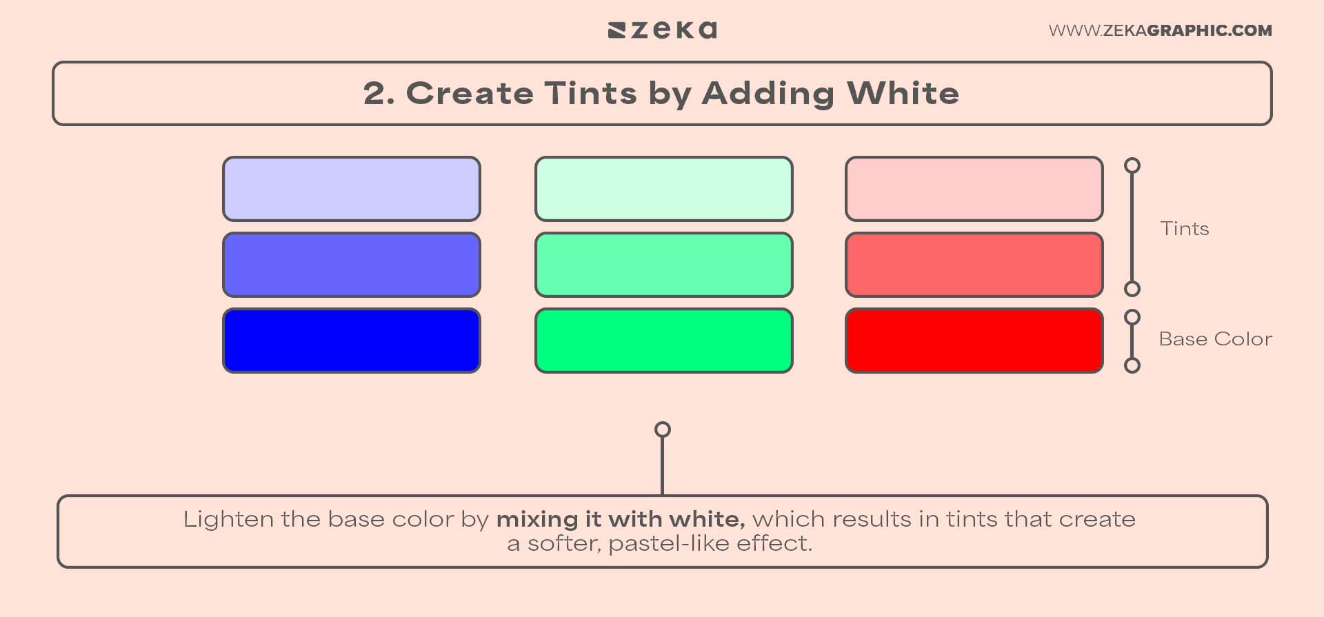 Steps to Create a Stunning Monochromatic Color Palette Create Tints by Adding White