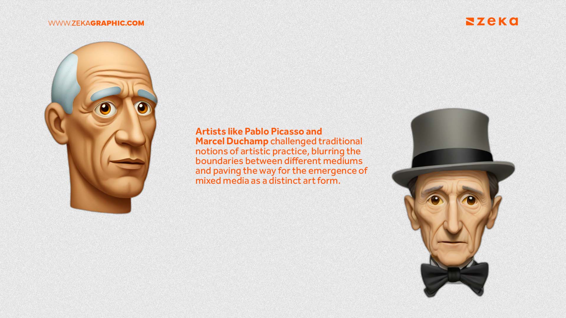 The influence of Picasso and Duchamp in Mixed Media