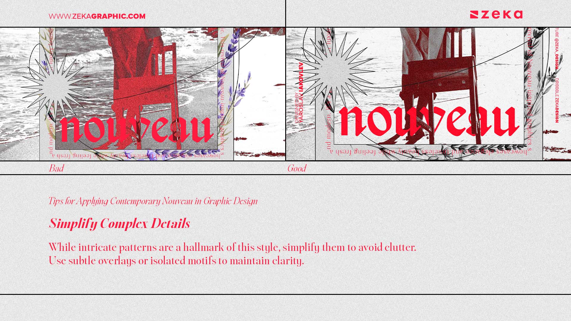 Tips for Applying Contemporary Nouveau in Graphic Design Simplify Complex Details