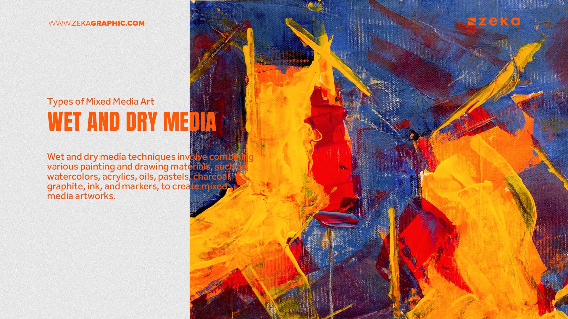 Types of Mixed Media Wet and Dry Media