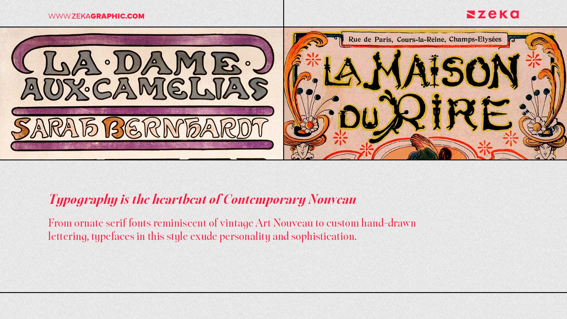 Typography in Contemporary Nouveau