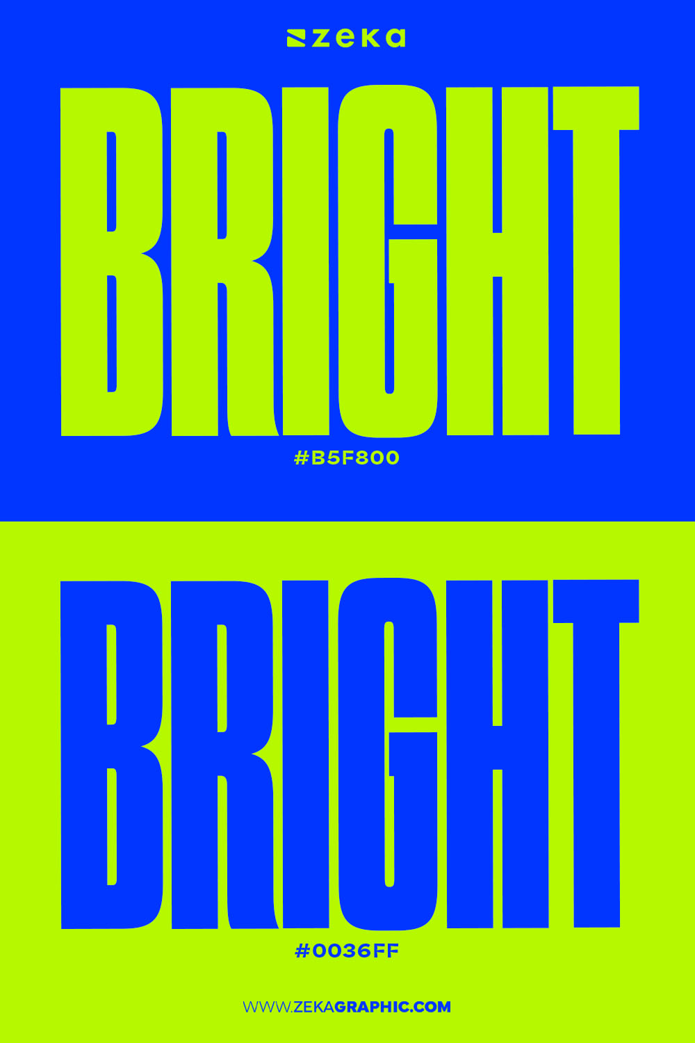 Vibrant Color Combinations That Work #b5f800 #0036ff