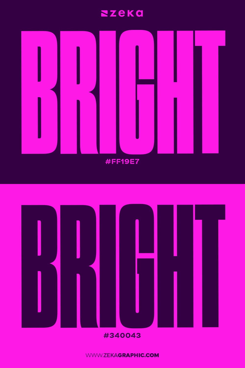 Vibrant Color Combinations That Work #ff19e7 #340043