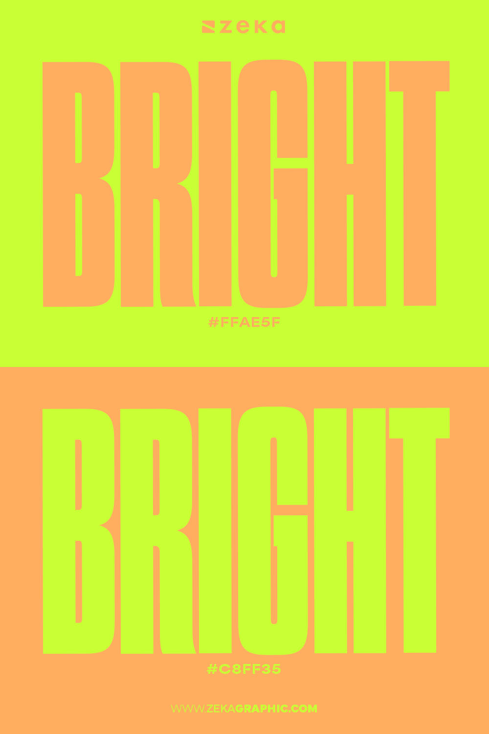 Vibrant Color Combinations That Work #ffae5f #c8ff35