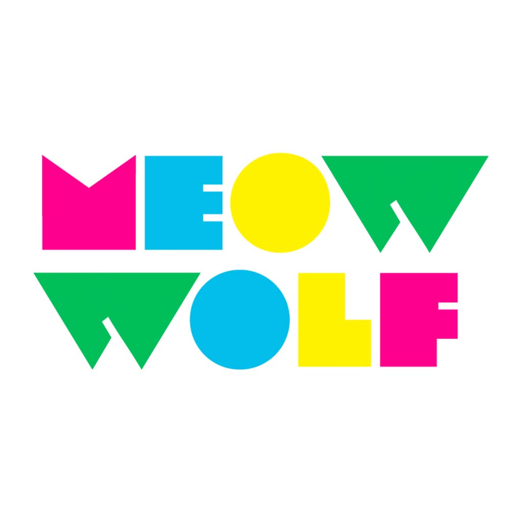 vibrant colors logo Meow Wolf