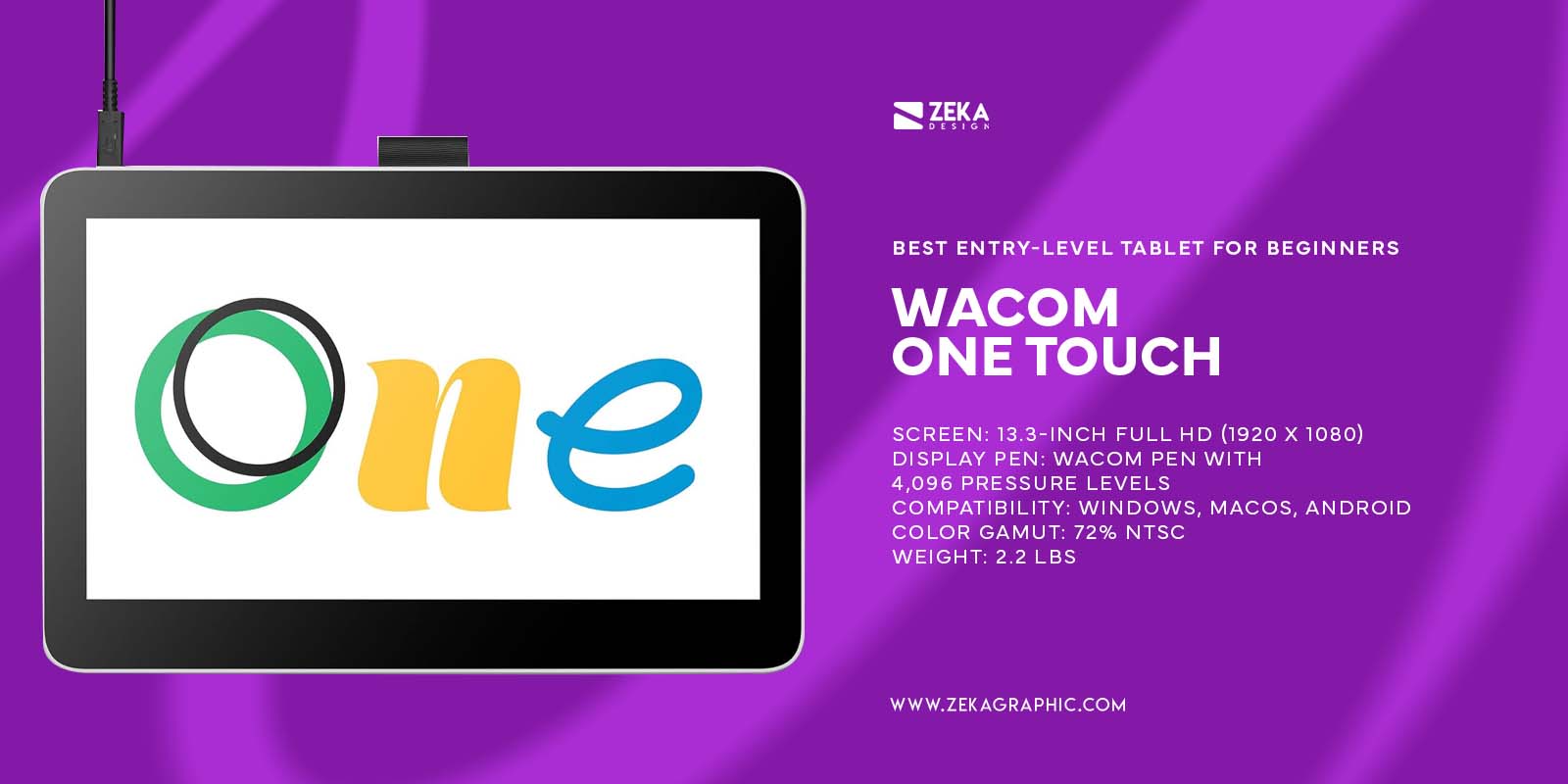 Wacom One Touch Best Entry-Level Tablet for Beginners