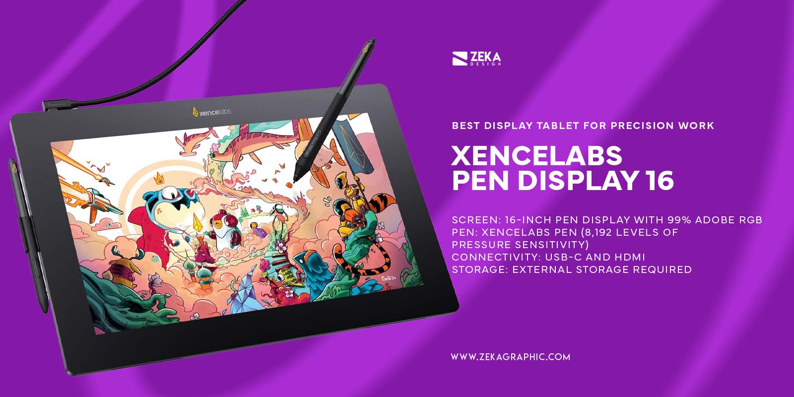 Xencelabs Pen Display 16 Best Display Tablet for Precision Work