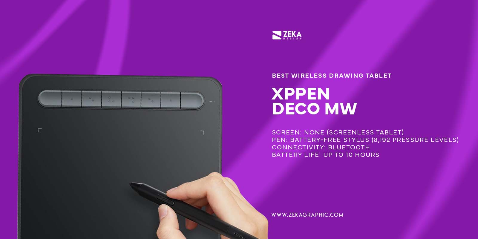 XPPen Deco MW Best Wireless Drawing Tablet